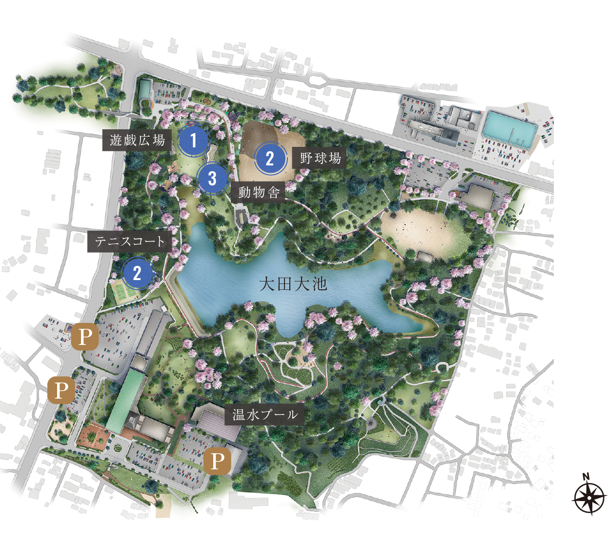 大池公園図